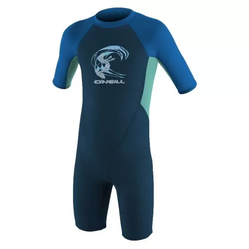 O'Neill Toddler Reactor-2 2mm Back Zip S/S Spring Swimsuit - Blue